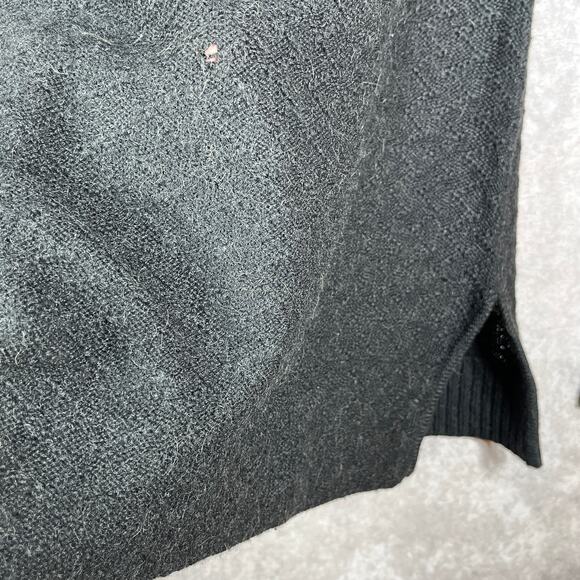 Tory Burch Sweater Womens Size XS Black Knit Wool Blend Keyhole Neck Pullover - Picture 5 of 11